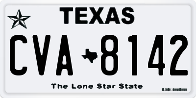 TX license plate CVA8142