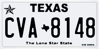 TX license plate CVA8148