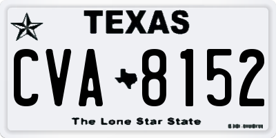 TX license plate CVA8152