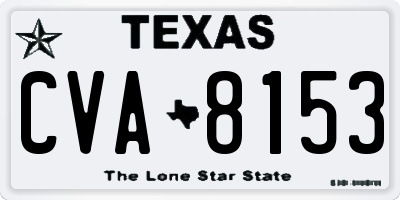TX license plate CVA8153
