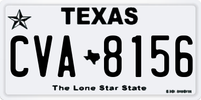 TX license plate CVA8156