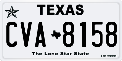 TX license plate CVA8158