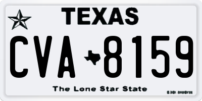 TX license plate CVA8159