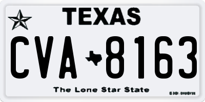 TX license plate CVA8163