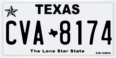 TX license plate CVA8174