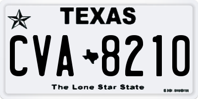 TX license plate CVA8210