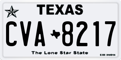TX license plate CVA8217