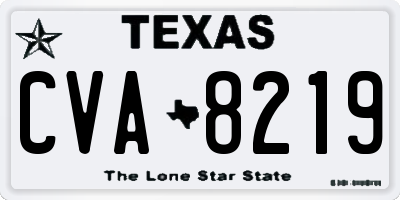 TX license plate CVA8219