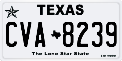 TX license plate CVA8239