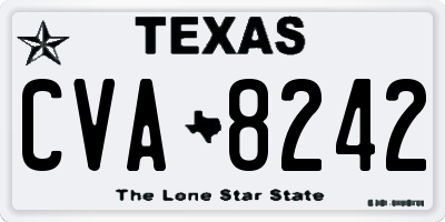 TX license plate CVA8242