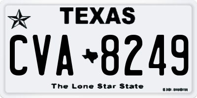 TX license plate CVA8249