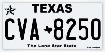TX license plate CVA8250