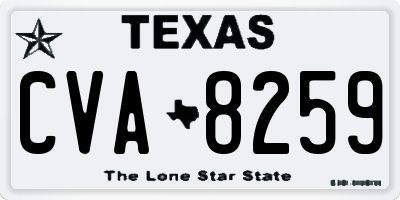 TX license plate CVA8259
