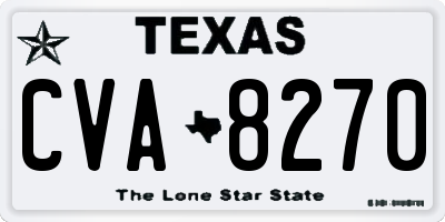 TX license plate CVA8270