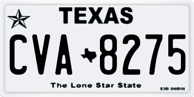 TX license plate CVA8275