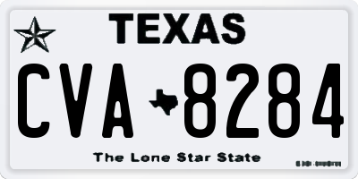TX license plate CVA8284