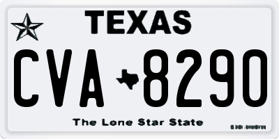 TX license plate CVA8290