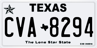 TX license plate CVA8294