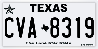 TX license plate CVA8319