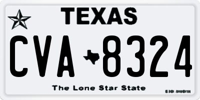 TX license plate CVA8324