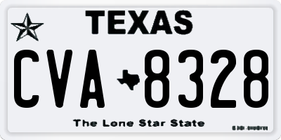 TX license plate CVA8328