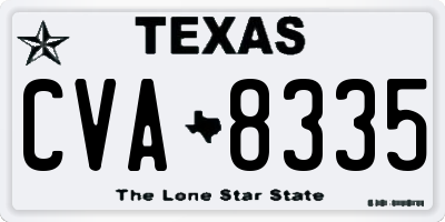 TX license plate CVA8335