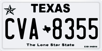 TX license plate CVA8355