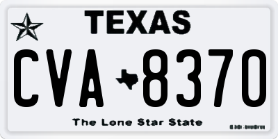TX license plate CVA8370