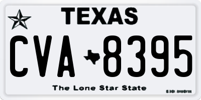 TX license plate CVA8395