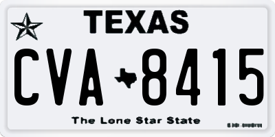 TX license plate CVA8415