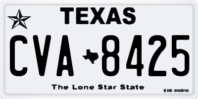 TX license plate CVA8425