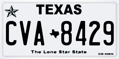 TX license plate CVA8429