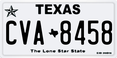 TX license plate CVA8458