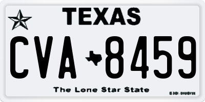 TX license plate CVA8459