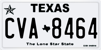 TX license plate CVA8464