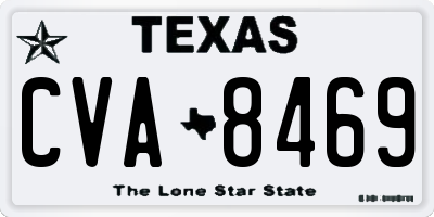 TX license plate CVA8469