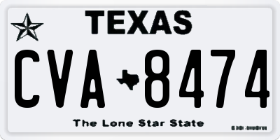 TX license plate CVA8474