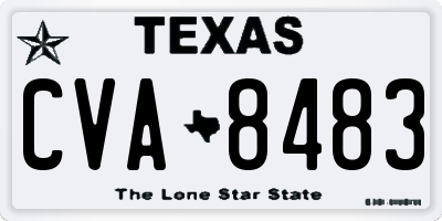 TX license plate CVA8483
