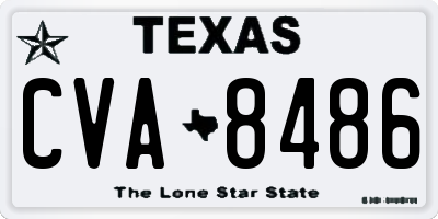 TX license plate CVA8486