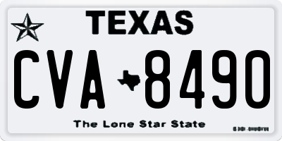 TX license plate CVA8490