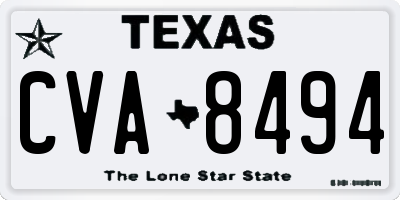 TX license plate CVA8494
