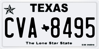 TX license plate CVA8495