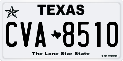 TX license plate CVA8510
