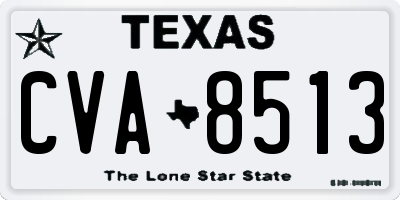 TX license plate CVA8513