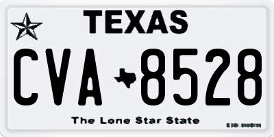 TX license plate CVA8528