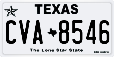 TX license plate CVA8546