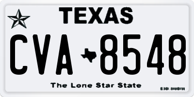 TX license plate CVA8548