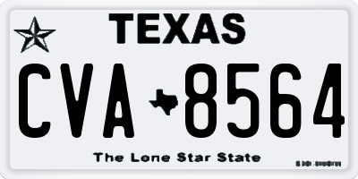 TX license plate CVA8564