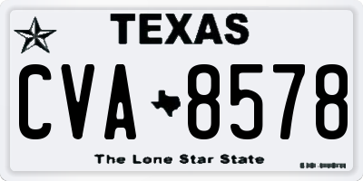 TX license plate CVA8578