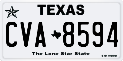 TX license plate CVA8594